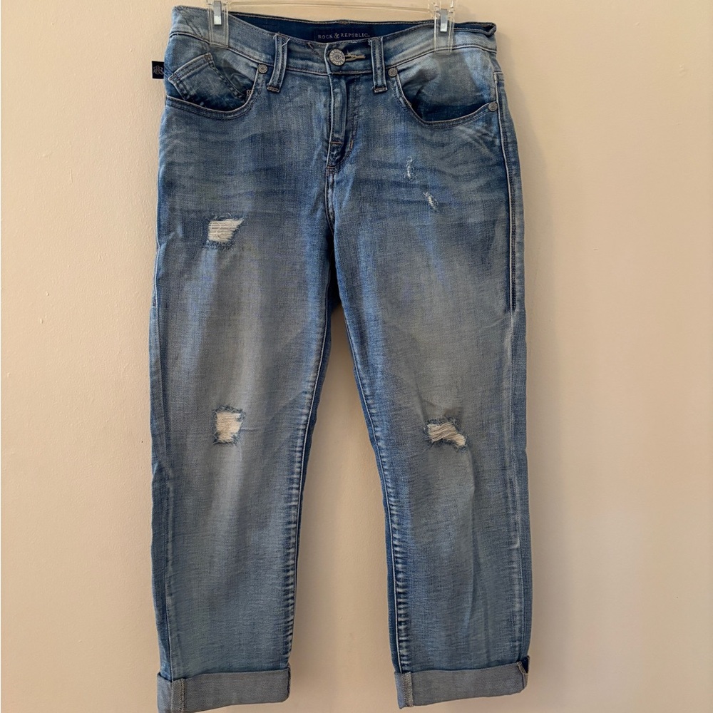 Rock & Republic Light Blue Boyfriend Jeans